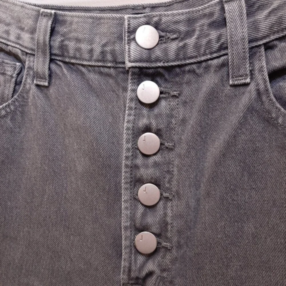 J Brand Heather Button Fly Jeans High Rise Mom Straight Cropped Haven Size 27 - Picture 7 of 15